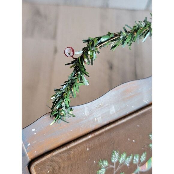 Metal snowman family ice skating picture frame Xmas wall decor - Picture 7 of 11